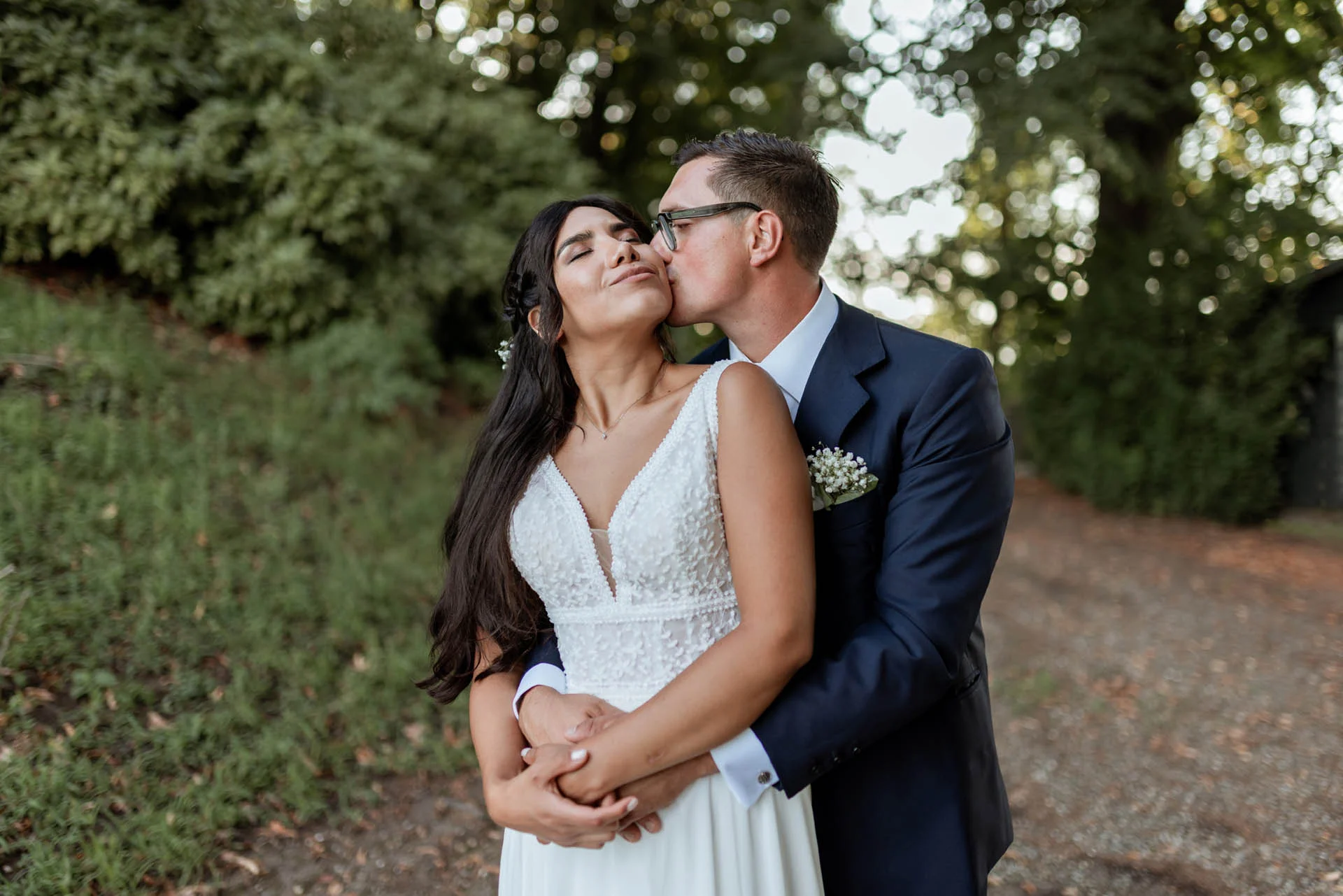 Rossella e Max durante il matrimonio al Castello di Brusasco